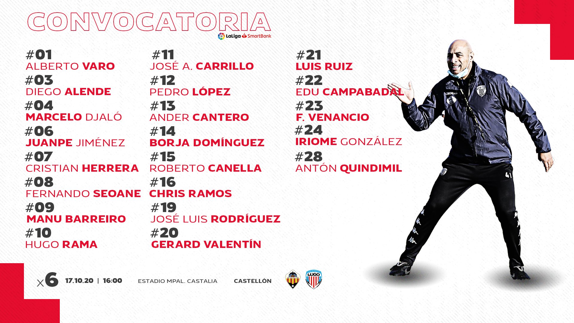 Convocatoria del Lugo / Foto: @CDeportivoLugo