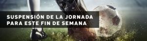 Suspensión de la jornada de fútbol base.